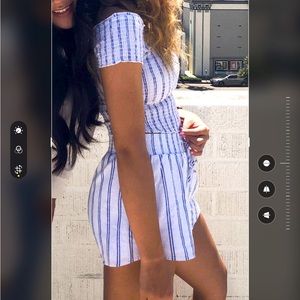 A&F matching linen shorts set